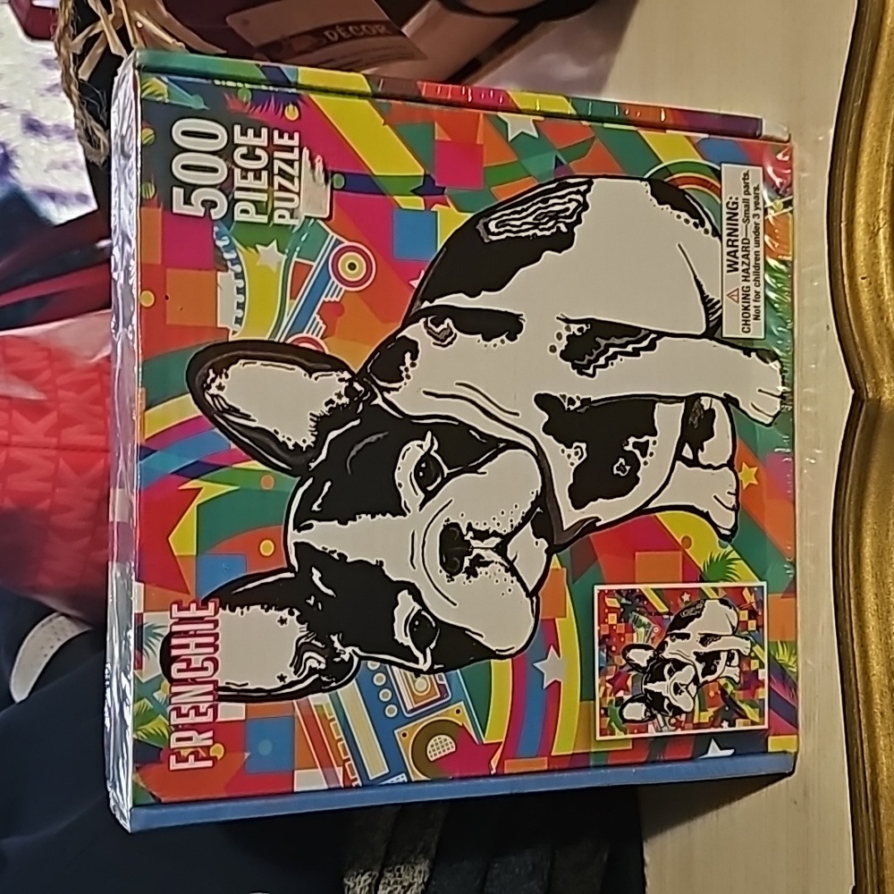 500 piece Frenchie puzzle sealed in package